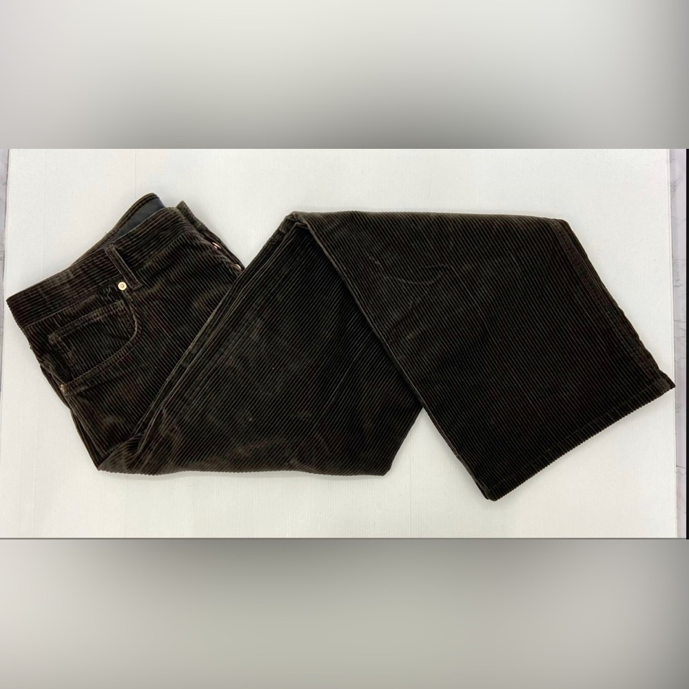 Louis VUITTON BROWN VELVET LONG Pants